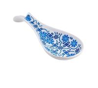 DRW Porta cucchiai da cucina in ceramica arabesque blu 20 x 8 x 4 cm