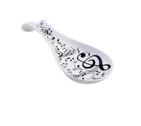 DRW Porta cucchiai da cucina in ceramica note musicali 20 x 8 x 4 cm