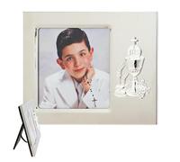 DRW Portafoto Prima Comunione Argento Orizzontale Foto 10x10 17x13 cm