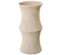 DRW Portaombrelli Rotondo a Forma di Bambù in Ceramica in Beige 50x25x25 cm