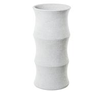 DRW Portaombrelli Rotondo a Forma di Bambù in Ceramica in Beige Sabbia 50x25x25 cm