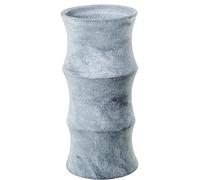 DRW Portaombrelli rotondo a forma di bambù in ceramica in grigio scuro 50x25x25 cm