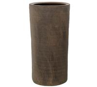 DRW Portaombrelli Rotondo in Ceramica in Marrone Scuro, Medidas: 24x24x48 cm