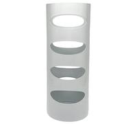 DRW Portaombrelli Rotondo in Metallo Traforato Bianco 19 x 49 cm, 19x49cm