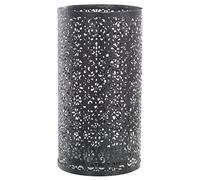 DRW Portaombrelli Rotondo in Metallo Traforato in Argento 24 x 45 cm, Multicolore, estandar