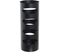 DRW Portaombrelli rotondo in metallo traforato in nero 19 x 49 cm