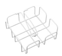 DRW Portatovaglioli in Metallo Bianco 19 x 19 x 7 cm