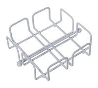 DRW Portatovaglioli in metallo bianco 21 x 21 x 7 cm