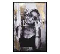DRW Quadro su tela stampata rettangolare con una donna e multicolore 80 x 4 x 120 cm
