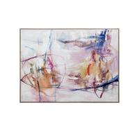 DRW Quadro su Tela Stampato Astratto con Cornice PS Blu e Viola, 120 x 5 x 90 cm, Violetto, Medidas: 120x5x90cm