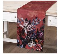 DRW Runner da Tavolo in Cotone con Stampa Digitale con Fiori 33x180cm, Multicolore, estandar