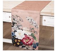DRW Runner da Tavolo in Cotone con Stampa Digitale con Fiori 33x180cm, Multicolore, estandar