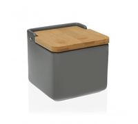 DRW Saliera ceramica grigio opaco 12.2x12.2x11.5 cm