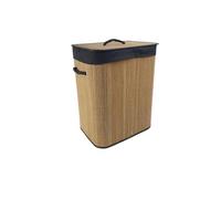 DRW Secchio di biancheria sporca pongotodo legno con coperchio 30x40x50 cm