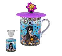 DRW Set 6 Mugs di Infusion Tazze con filtro in acciaio inox Catrinas Tazza: 8 x 8 x 10 cm