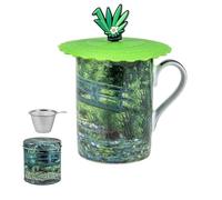 DRW Set 6 Mugs di Infusion Tazze con filtro in acciaio inox Ponte di Monet Tazza: 8x8x10 cm