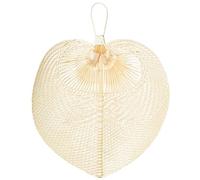 DRW Set di 2 Applique da Parete Ventaglio in Legno Bianco, Medidas: 2x59x60 cm