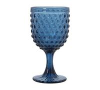 DRW Set di 6 calici in vetro da 300 ml. Adatto per lavastoviglie in blu 9 x 16,5 cm