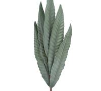 DRW Set di 6 Rami di Foglie Artificiali in Schiuma Eva e Carta Verde 80 cm, Medidas: 80cm