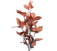 DRW Set di 6 Rami di Foglie Artificiali in Schiuma Eva, plastica e Carta Corallo 85 cm, Medidas: 85cm