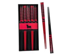 DRW Set di bastoncini per mangiare tori - 5 set di bacchette 37 cm