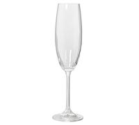DRW Set di Sei Bicchieri di Champagne in Cristallo di Boemia da 230 ml in Trasparente, 24 x 5 x 5 cm