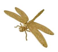 DRW Statuetta di una libellula in metallo dorato 3 x 11,5 x 9 cm