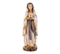 DRW Statuetta vergine di Lourdes in resina dipinta a mano 30 cm
