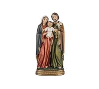 DRW Statuina della Sacra Famiglia in Resina Dipinta a Mano 20 cm
