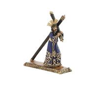 DRW Statuina Gesù del Grande Potere in Resina Dipinto a Mano 10 cm