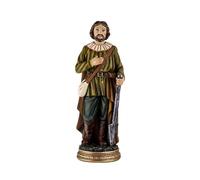 DRW Statuina San Isidro Labrador Resina dipinta a mano 20 cm