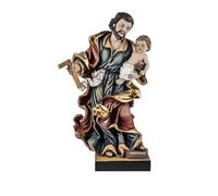 DRW Statuina San Jose con bambino in resina dipinta a mano stile movimento 30 cm