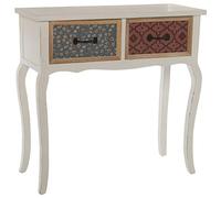DRW Tavolo di Ingresso con 2 cassetti in Legno con Vari Colori 84x35,5x82,5cm