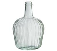 DRW Vaso da pavimento a forma di caraffa in vetro trasparente 19 x 19 x 31 cm