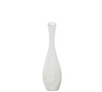 DRW Vaso da Pavimento in Ceramica a Spirale, Bianco e Beige, 60 x 19 x 19 cm