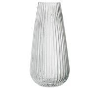 DRW Vaso da tavolo in vetro trasparente 14 x 14 x 30 cm