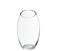 DRW Vaso da tavolo in vetro trasparente 16 x 16 x 30 cm
