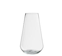 DRW Vaso da tavolo in vetro trasparente 18 x 18 x 30 cm
