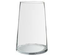 DRW Vaso da tavolo in vetro trasparente 20 x 20 x 30 cm
