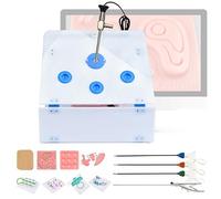 DRXRD Kit di Formazione Laparoscopica Trainer Simulator Box con Endoscopio + 4 Strumenti Chirurgici di Simulazione + 10 Moduli di Addestramento per Computer Telefono Tavoletta 30°