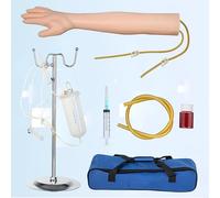 DRXRD Kit Prelievo Sangue Modello di Braccio IV con Set Completo di Accessori e Sacchetti per la Conservazione Kit per la Pratica della Venipuntura