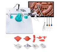 DRXRD Scatola di Addestramento per Simulatore Laparoscopico con 4 Strumenti di Formazione & 10 Moduli Addestramento & Endoscopio & Filo Dell'ago di Sutura per Computer e Tavoletta 30°