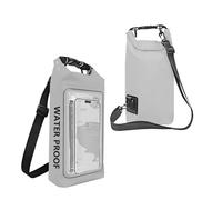 Dry Bag con schermo in PVC tracolla staccabile Top Rolling Design per Trekking Drifting Rafting Surf Kayak Canottaggio Sport Attrezzature da campeggio, Grigio, Moda tempo libero