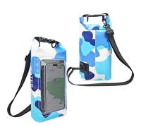 Dry Bag con schermo in PVC tracolla staccabile Top Rolling Design per Trekking Drifting Rafting Surf Kayak Canottaggio Sport Attrezzature da campeggio, Blu mimetico., Moda tempo libero