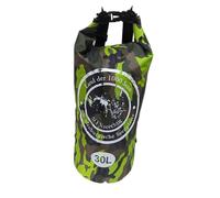 Dry Bag - Sacco asciutto 100% impermeabile, per sport acquatici, canoa, kayak, SUP, immersioni, nuoto, spiaggia, pesca, campeggio, impermeabile, tracolla Drybag, verde, mimetico, 30 litri, verde