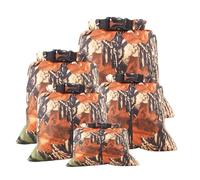 Dry Bags - Sacca impermeabile multicolore, barriera contro l'umidità, tasca regolabile, per esterni, con gancio per cintura, per canottaggio, campeggio, nuoto, azzurro, Foglia secca mimet, as