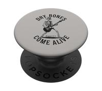 Dry Bones Come Alive Chitarrista Scheletro Christian Rocking PopSockets PopGrip Adesivo