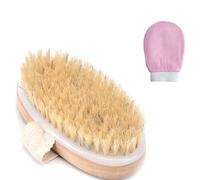 Dry Brushing, Spazzola Dry Brushing Corpo, Spazzola a Secco, Esfolia la Pelle e Rendila Più Liscia (Spazzola + guanto esfoliante)