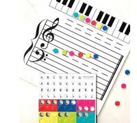 Dry Erase Board di Music Staff - Lavagna magnetica per esercizi di pianoforte, strumento per scrivere appunti per dipendenti, strumenti didattici per l'educazione musicale, layout facile da cancellare