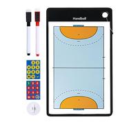 Dry Erase Coaches Clipboard - PC 38x23cm | Double Sided Magnetic Coaching Board Handball Strategy Board Full Half Court Marker Boards | Portable Coaching Tool With Pens Magnets For Training Use
